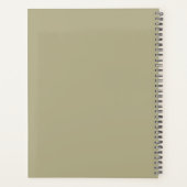Moderne Elegante Monogram Groene Nail Artiest Appt Planner (Achterkant)