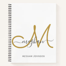 Moderne Elegante Monogram in Witgoud met Script Le