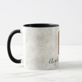 Moderne Elegante Monogram Marmer en Koper Koffie Mok (Links)