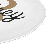 Moderne Elegante Monogram Naam  Zwarte Gouden Schr Snijplank (Hoek)