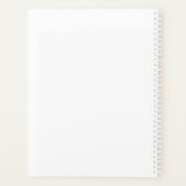 Moderne Elegante Monogram Naam Zwarte Gouden Scrip Planner (Achterkant)