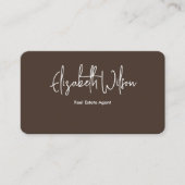 Moderne elegante monogram QR-code Visitekaartje (Voorkant)