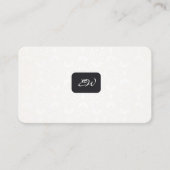 Moderne elegante monogram QR-code visitekaartjes (Voorkant)