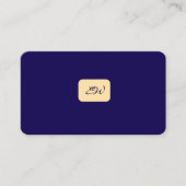 Moderne elegante monogram QR-code visitekaartjes (Voorkant)
