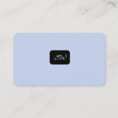 Moderne elegante monogram QR-code visitekaartjes (Voorkant)