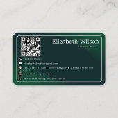 Moderne elegante monogram QR-code visitekaartjes (Achterkant)