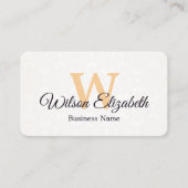 Moderne elegante monogram QR-code visitekaartjes (Voorkant)