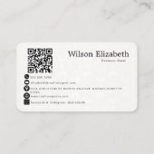 Moderne elegante monogram QR-code visitekaartjes (Achterkant)