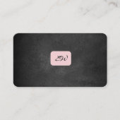 Moderne elegante monogram QR-code visitekaartjes (Voorkant)