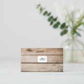 moderne elegante monogram QR-code visitekaartjes (Staand voorkant)