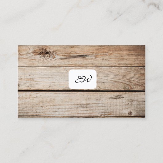 moderne elegante monogram QR-code visitekaartjes (Voorkant)