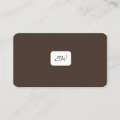 Moderne elegante monogram QR-code visitekaartjes (Voorkant)