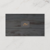 Moderne elegante monogram QR-code visitekaartjes (Voorkant)