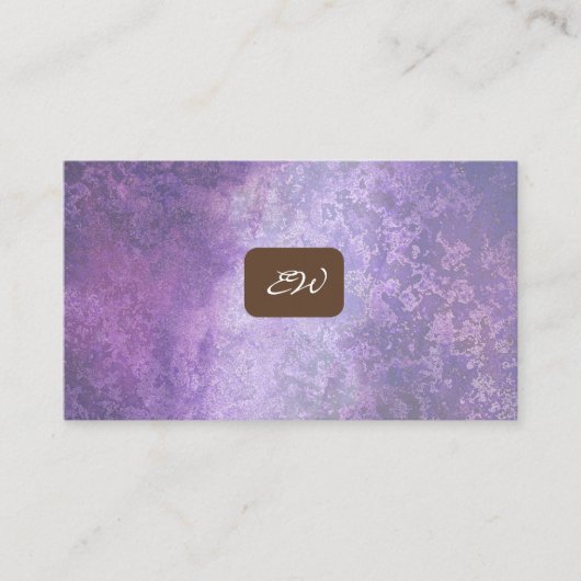 moderne elegante monogram QR-code visitekaartjes (Voorkant)