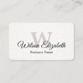 Moderne elegante monogram QR-code visitekaartjes (Voorkant)