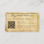 Moderne elegante monogram QR-code visitekaartjes (Achterkant)