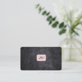 Moderne elegante monogram QR-code visitekaartjes (Staand voorkant)