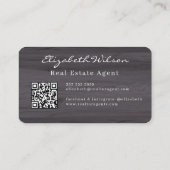 Moderne elegante monogram QR-code visitekaartjes (Achterkant)