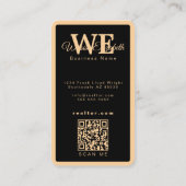 Moderne elegante monogram QR-code visitekaartjes (Achterkant)