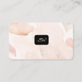 Moderne elegante monogram QR-code visitekaartjes (Voorkant)