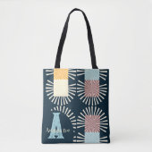 Moderne Elegante Monogram Schoudertas Tote Bag (Voorkant)