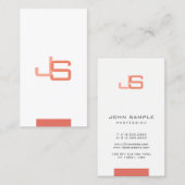 Moderne Elegante Monogram Sjabloon Professioneel Visitekaartje (Voorkant / Achterkant)