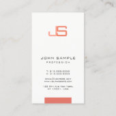 Moderne Elegante Monogram Sjabloon Professioneel Visitekaartje (Achterkant)