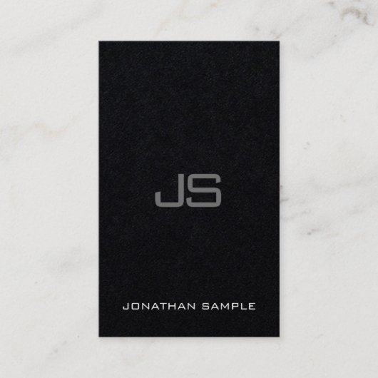Moderne Elegante Monogram Template Luxueus Visitekaartje (Voorkant)