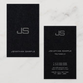 Moderne Elegante Monogram Template Luxueus Visitekaartje (Voorkant / Achterkant)