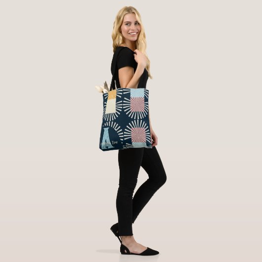 Moderne Elegante Monogram Tote Tas (Op model)