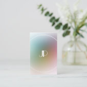 Moderne Elegante Monogrammed Kleurrijke Sjabloon Visitekaartje (Staand voorkant)