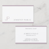 Moderne, elegante monogrammen design Eenvoudige pl Visitekaartje (Voorkant / Achterkant)