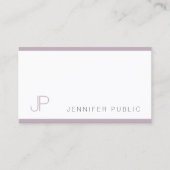 Moderne, elegante monogrammen design Eenvoudige pl Visitekaartje (Voorkant)