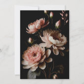 Moderne elegante Moody Floral minimalistische brui Save The Date (Achterkant)