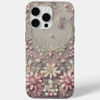 Moderne elegante mooie gouden parels Valentijnsdag iPhone 15 Pro Max Hoesje