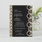 Moderne Elegante Mooie Parels Bruiloft Kaart (Staand voorkant)