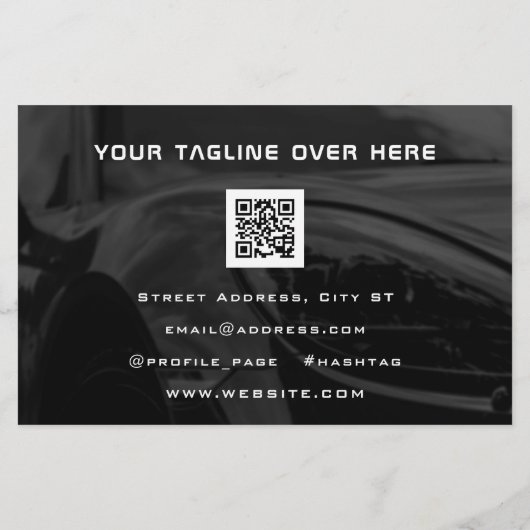 Moderne elegante motorfiets flyer (Achterkant)