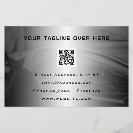 Moderne elegante motorfiets flyer (Achterkant)