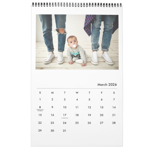 Moderne, elegante multi-foto kalender (Mar 2026)