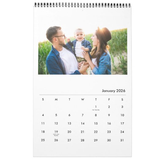 Moderne, elegante multi-foto kalender (Jan 2026)