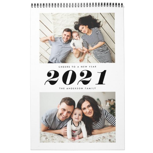Moderne, elegante multi-foto kalender (Hoes)