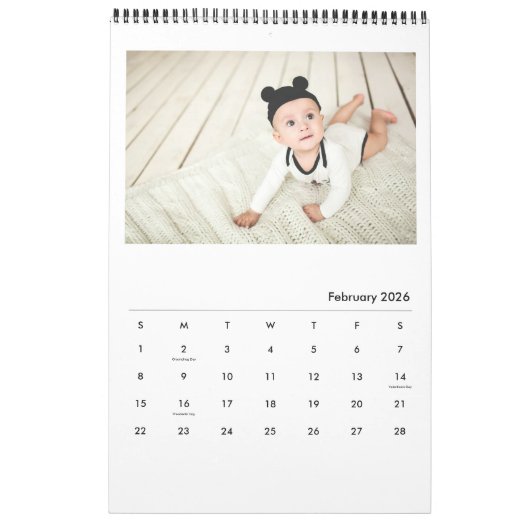 Moderne, elegante multi-foto kalender (Feb 2026)