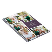 Moderne elegante multi-fotofamilie, stijlvol paars notitieboek (Rechterzijde)