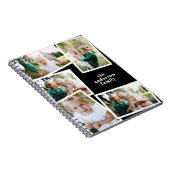 Moderne elegante multi-fotofamilie, stijlvol zwart notitieboek (Rechterzijde)