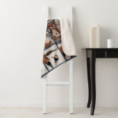Moderne Elegante Multi Photo Collage Marine Blauw Sherpa Deken (In situ)