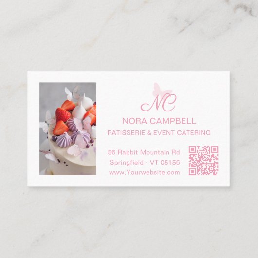 Moderne Elegante Multi Photo Collage Monogram Logo Visitekaartje (Achterkant)