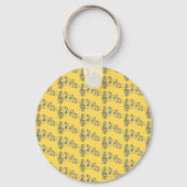 Moderne elegante Muzieknoten noemen Sjabloon Sleutelhanger (Achterkant)