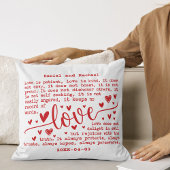 Moderne Elegante Naam & Datum Koppel Cadeau Kussen