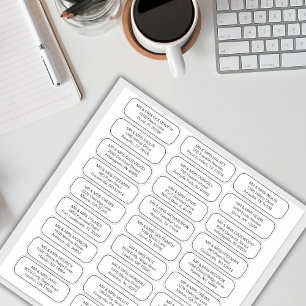 Moderne Elegante Naam- en Adresstickers voor Ontva Sticker