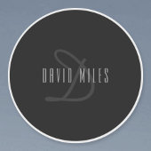 Moderne Elegante Naam & Monogram | Transparant Sticker